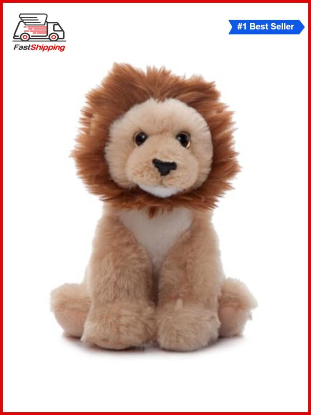 Lion Stuffed Animal Plush Toy 6 in Sitting Wild Onez Babiez Kids Gift